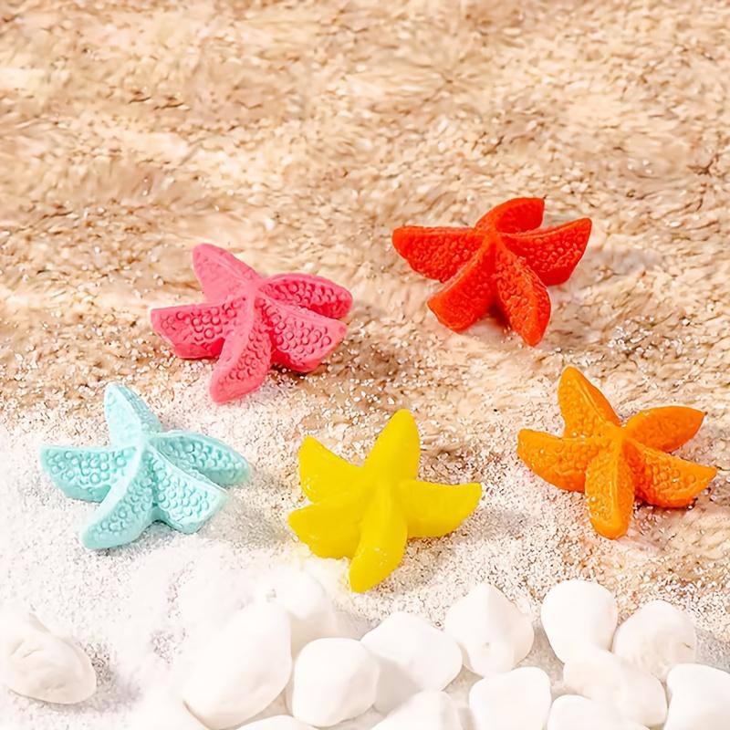 10pcs Aquarium Beach Starfish Decorative Ornaments, Beach Decor, Beach Decorations for Home, Starfish Decoration,DIY materials