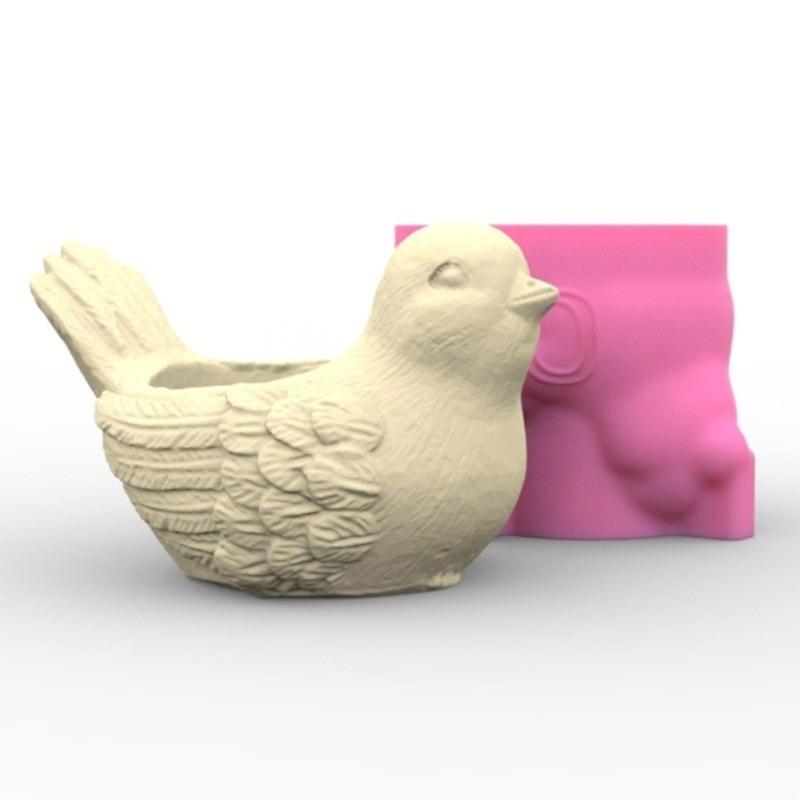 Silicone Candle Holder Moulds Bird Shaped Candle Cup Molds Candle Stand Moulds Perfect Gift for DIY Crafts Enthusiasts