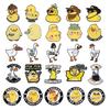 Cartoon Yellow Duck Animal Collection Enamel Pins Creative Cowboy Duck Chick Knife Brooch Lapel Badge Jewelry Gifts Wholesale