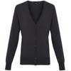 Premier Womens/Ladies Button Through Long Sleeve V-neck Knitted Cardigan