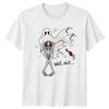Funny Skeleton Ghost T-Shirt Cartoon Halloween Sarcastic Humour Gift