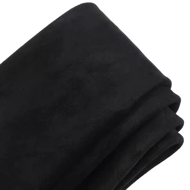 Handmade DIY leather material made of suede cowhide, suitable for both shoes and bags, dual-sided black split suede leather
