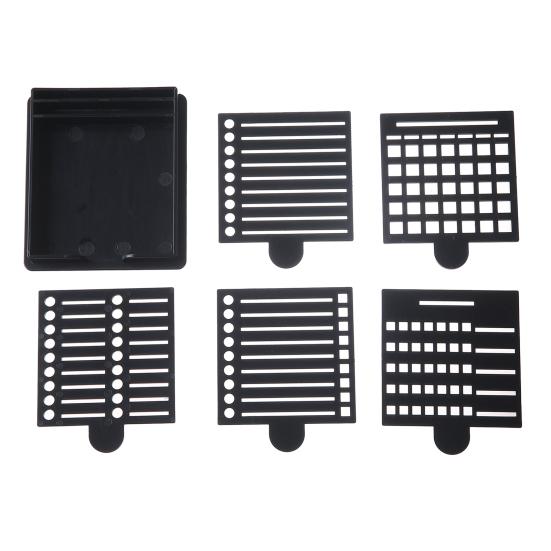 Держатель для липких заметок с 5 трафаретами 3" x 3" Диспенсер для липких подушечек