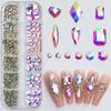 12Grids Pink Mixed Nail Rhinestones Luxury Nail Charms Glitter Crystal Jewelry Gems Nail Art Decoration Manicure Rhinestones R#Q