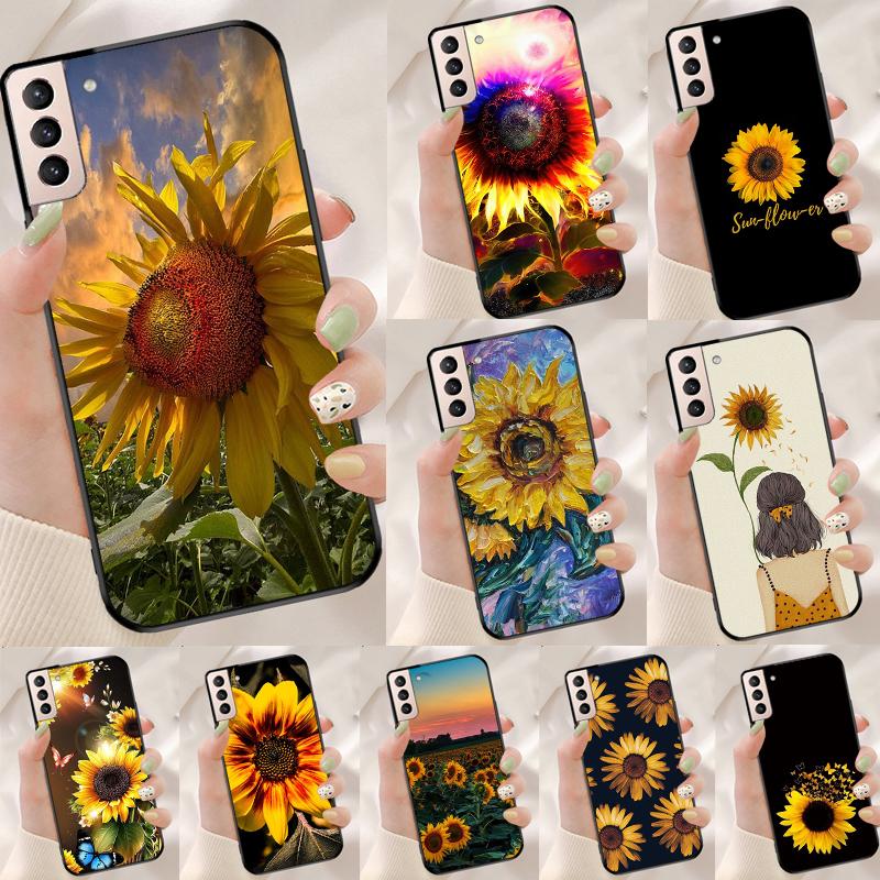 Красивая желтая подсолнух Funda Чехол Для Samsung Galaxy S25 Ultra S9 S10 S20 FE S21 S22 S23 Plus S24 Ultra Чехол для телефона