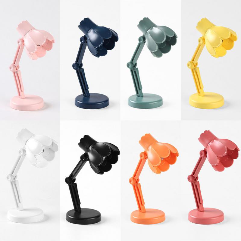 Настольная лампа для чтения, новинка 2023 года, декор для спальни, складное освещение для книг, мини-ночник, милый теплый свет, креативный цветочный светильник