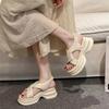 Platform-soled Sports Sandals Women's Summer New Versatile Beach Outer Shoes Soft-soled Heightening Women's Shoes