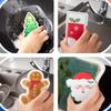 2025 Мультяжная Губка для Мытья Посуды с Принтом – Рождественские Кухонные Скраберы для Кастрюль, Тарелок и Уборки