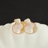 Chic Abstract Cloud White Stud Earrings for Women Trendy Casual Accessory