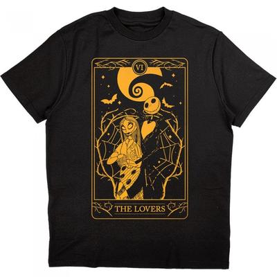 Nightmare Before Christmas Хлопковая футболка унисекс для взрослых Джек и Салли Влюбленные