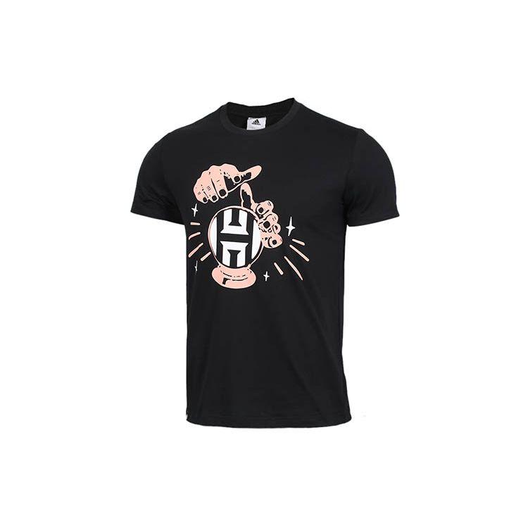 adidas Мужская баскетбольная футболка с графическим принтом James Harden Swag, черные DX6926
