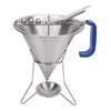 Stainless Steel Confectionery Funnel with Stand Batter Dispenser Bakery Use Cake Decorating Tool