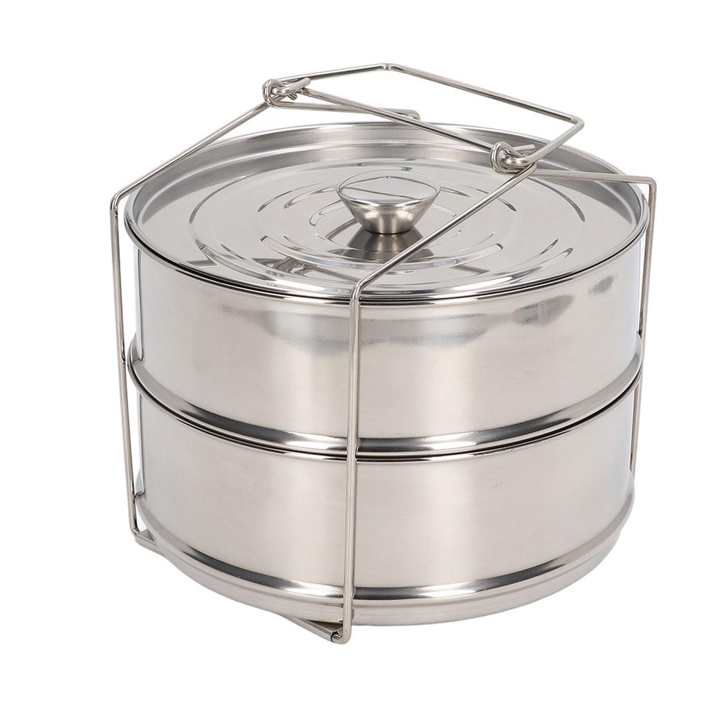 Пароварка из нержавеющей стали 304, 2-ярусная, штабелируемая, посуда для приготовления пищи с крышкой для кухни