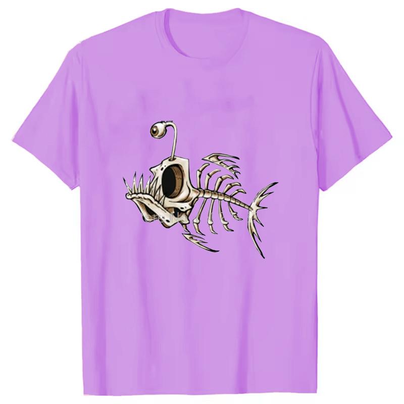 Bonefish Skull Deep Sea Fish Skeleton Funny Fisherunisex Angler Tshirt Cotton Oneck Short Sleeve Unisex T Shirt Oversize Streetwear