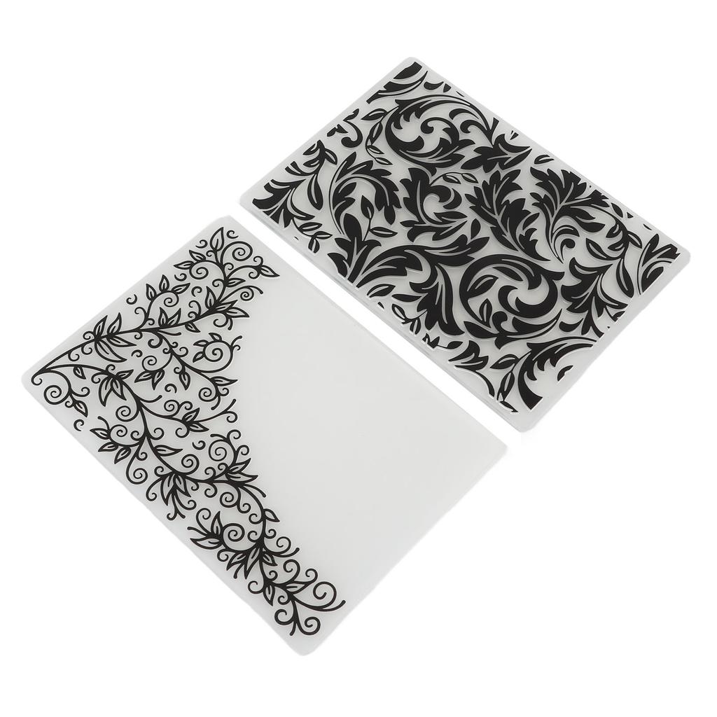 2 шт. Пластиковые папки для тиснения Цветочные листья Пластиковые легкие широкоформатные папки для тиснения