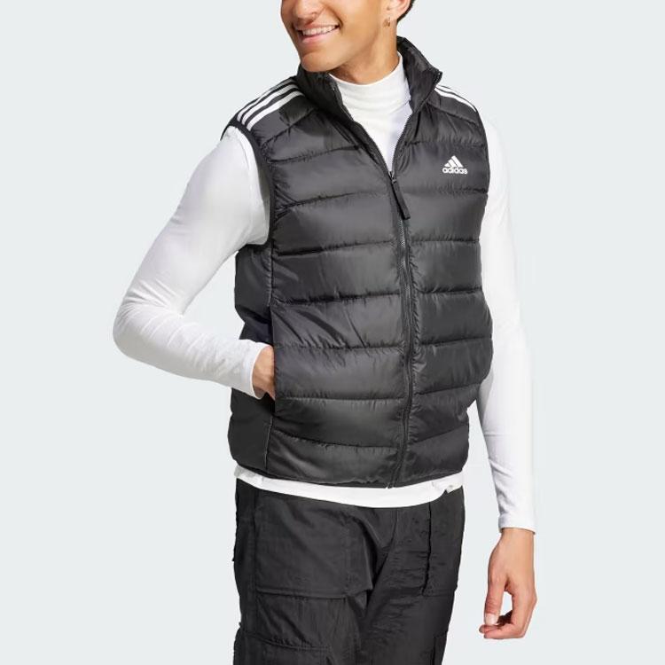 Adidas Легкий пуховик Essentials с 3 полосками, мужской жилет, черный HZ5728