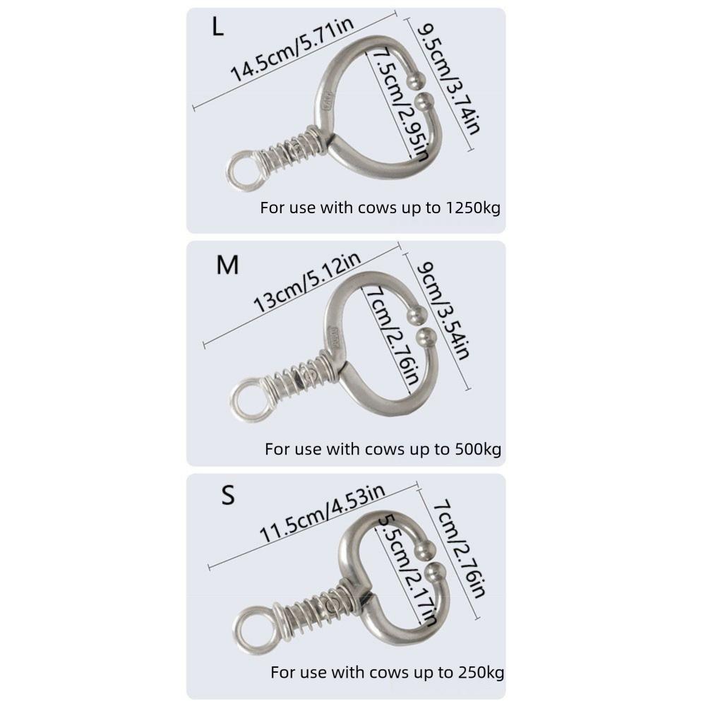 Пружинные кольца для носа крупного рогатого скота, зажим для носа скота из нержавеющей стали, принадлежности для животноводства