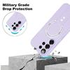 Coque pour Samsung Galaxy S26 Ultra, Silicone Souple avec Cercle Magnétique et Support - Violet