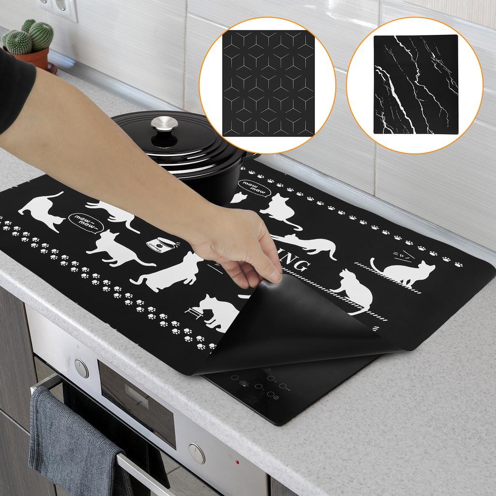 Induction Hob Protector Mat Silicone Induction Cooktop Scratch Cover Multipurpose Electric Stove Mat Cooktop Scratch Protector