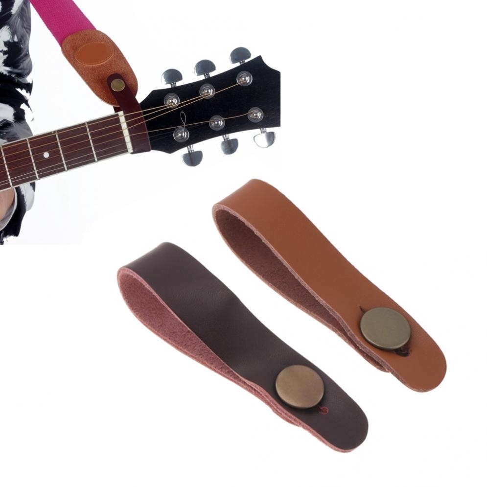 Genuine Leather Guitar Strap Holder Button Safe Lock for Guitar Bass