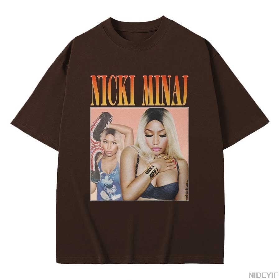 2024 Rapper Nicki Minaj Graphic Print Tshirt Unisex Unisex Hip Hop Casual Tshirts Unisex Vintage Tees Male Oversized Streetwear P10