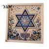Handmade Art Project DIY Hanukkah Pearl Kit, 3D Mosaic Bead Craft Set, Creative Home Decor Making Kit Ritual Activity for Traditional Holiday Desktop