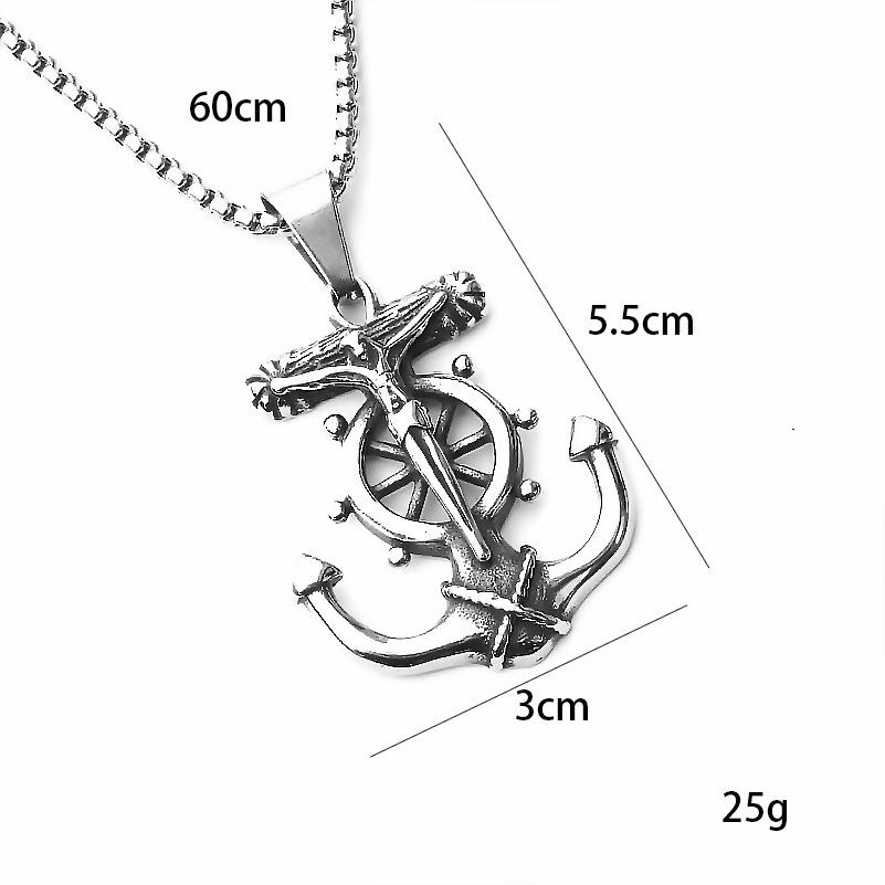 Аксессуары из нержавеющей стали Ожерелье Мужские ювелирные изделия Подвеска Navy Подвеска из титановой стали Якорь