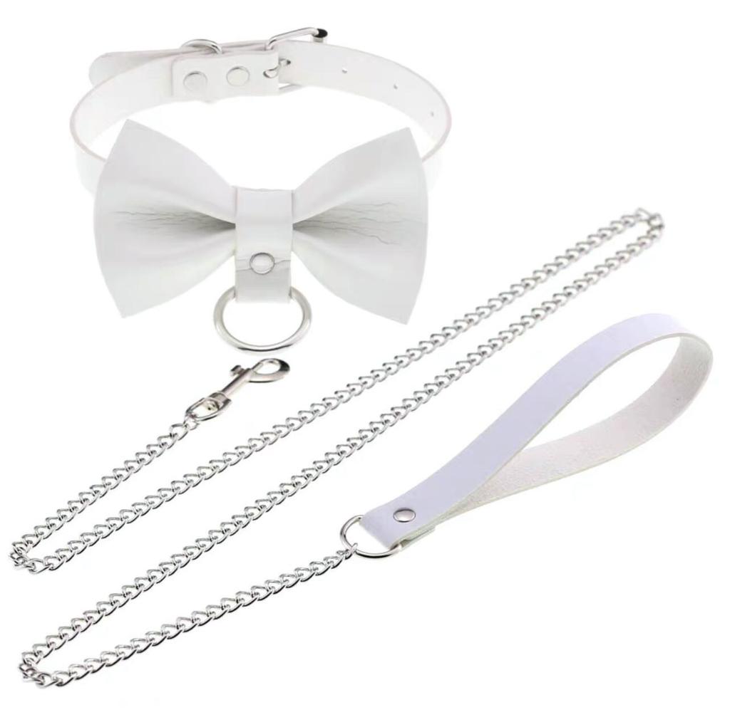 Круглый кулон из искусственной кожи, ошейник-бантик, цепочка на ключицу, сексуальное шейное кольцо, лакированная кожа, галстук-бабочка в стиле панк