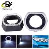 3-дюймовый квадратный светодиодный ангельский глаз 12 В, мини-спрятанная линза проектора, белая крышка, Стайлинг автомобиля, маска для фар