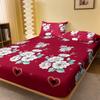 1 Simple Modern Plant Flower Printed Matte Fitted Sheet, Bedroom Printed Bed Cover, Bedding (Excluding Pillowcases)