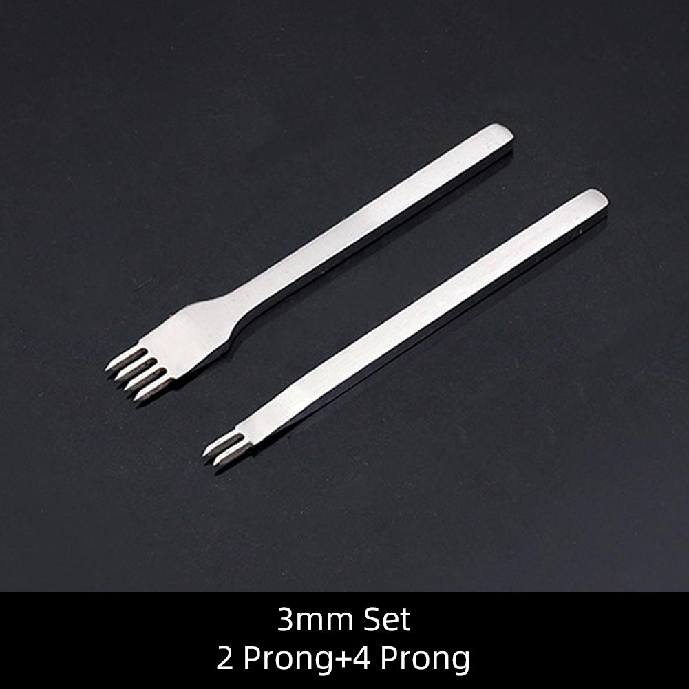 3/4/5/6mm Spacing Punch Tool For Leather Hole Punches Tool Lacing Stitching Sewing DIY Leather Craft Tools 1/2/4/6 Prong