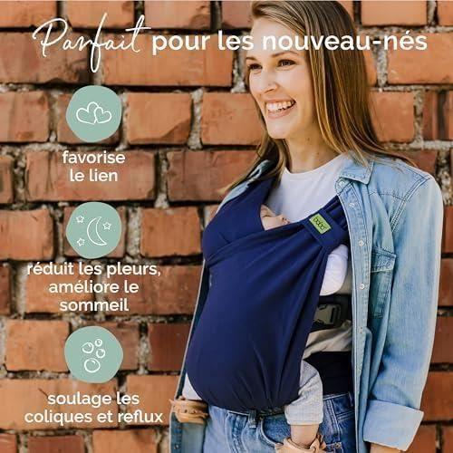 Слинг-кенгуру Boba Bliss - Гибридный и 2 в 1 - Слинг для новорожденного без узлов - Синий