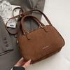 Ielgy Korean Niche Portable Bowling Bag Trendy Autumn Winter Retro All-Match Frosted Messenger Small Square Bag