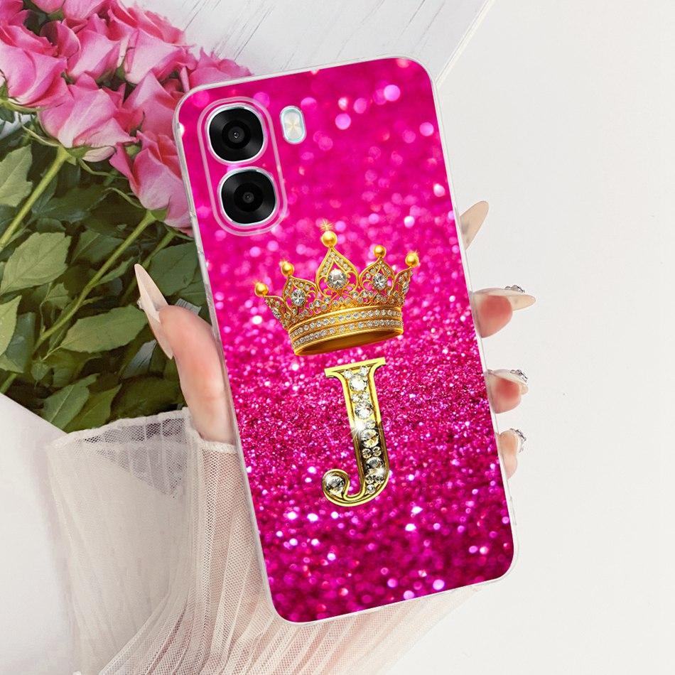 Для OPPO A6X A6 A6T Pro 4G 5G Модный чехол для телефона с буквой и короной Для Oppo A6x A 6 A6T Pro 4G Мягкие силиконовые TPU чехлы