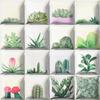 Green Cactus Pillowcase Car Ornaments Office Living Room Sofa Home Pillowcase