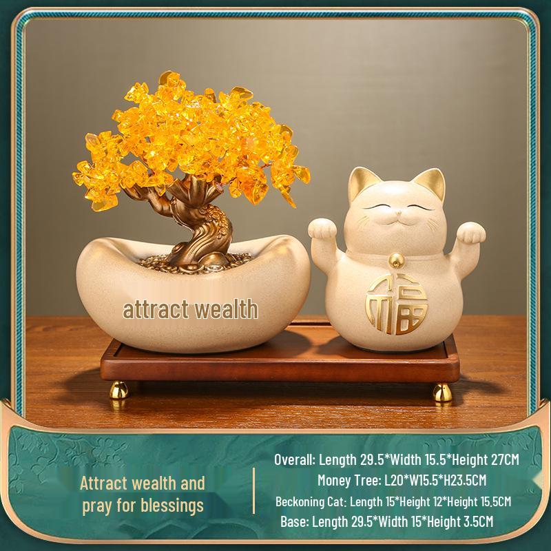 Процветающий Денежный Кот для Дома или Магазина - Кот-Копилка на Ресепшн или для Витрины с Кассовым Аппаратом