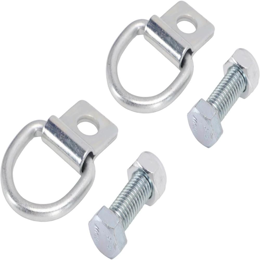 2PCS Heavy Duty Cargo Fixed Hook 14mm Hole Trailer Pull Ring Durable Trailer Ring For Trailers