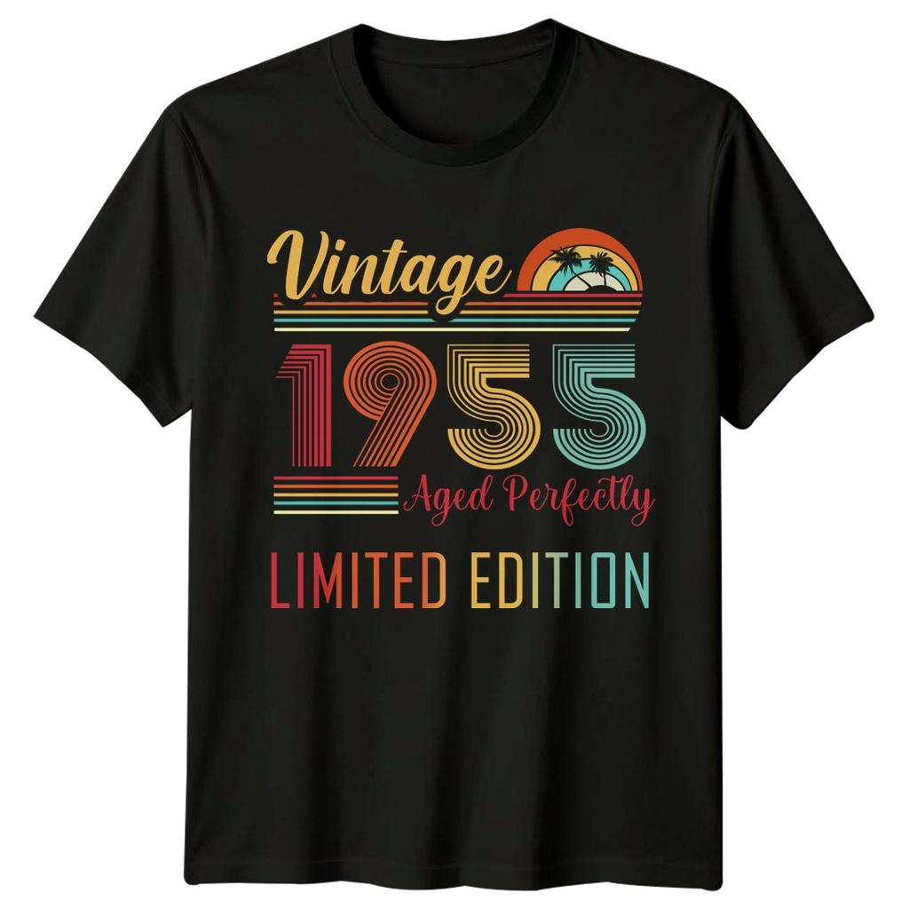 Vintage 1955 Aged Limited Edition 71st Birthday Unisexs TShirt Retro