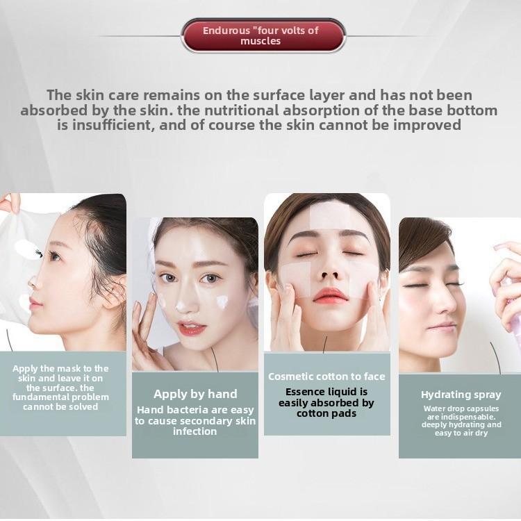 Бытовой Портативный Ручной Лицевой Синий Свет Гидрометр Глубокое Увлажнение Дна Мышц Сыворотка Введена в Аппарат Кислородной Инъекции Высокого Давления