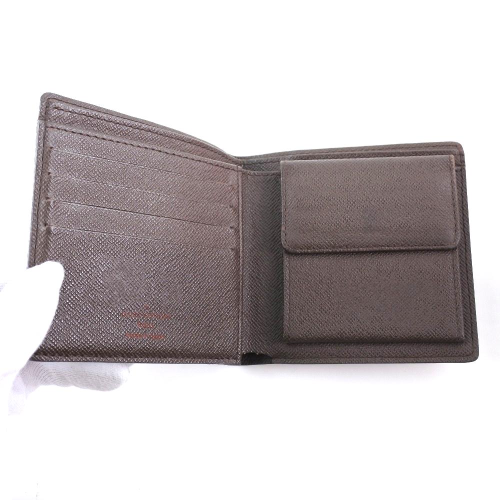Louis Vuitton Кошелек Marco Bi-Fold N61675 Коричневый холст Damier мужской Б/У