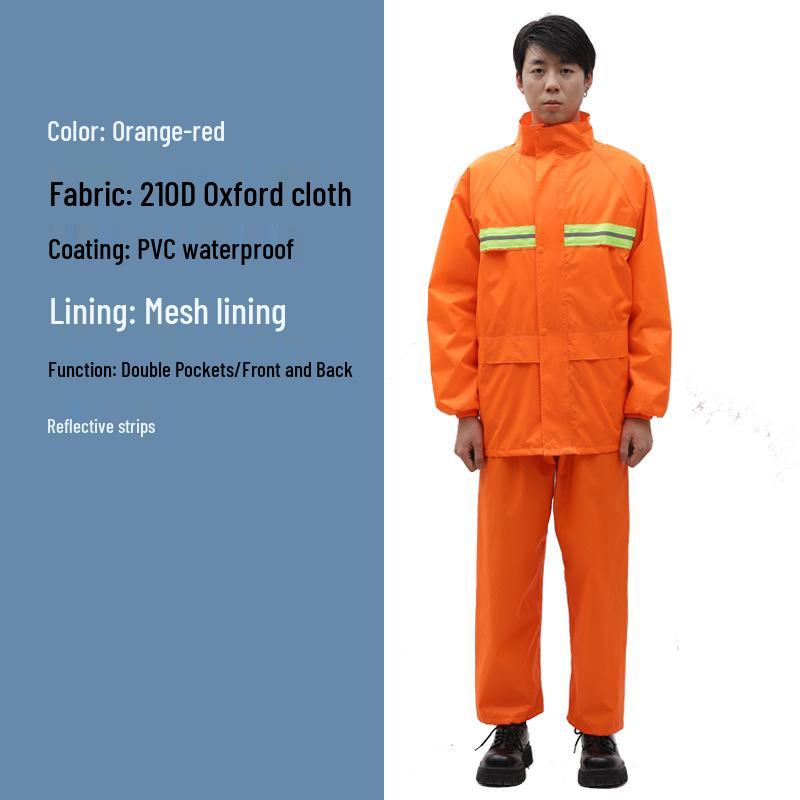 Светоотражающий водонепроницаемый дождевик для обеспечения безопасности дорожного движения и патрулирования