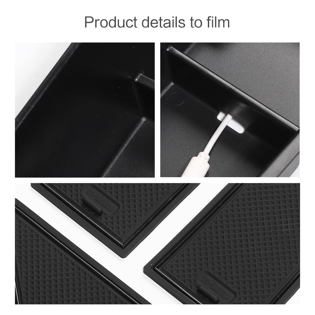 For Kia EV6 2022-2024 Car Central Armrest Storage Box Center Console Tray Organizer Interior Accessories Tidying