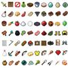 70PCS Creative Pixel Game Sticker Decoration DIY Manual Scrap Book Luggage Laptop Cup Skateboard DIY Waterproof Stickers