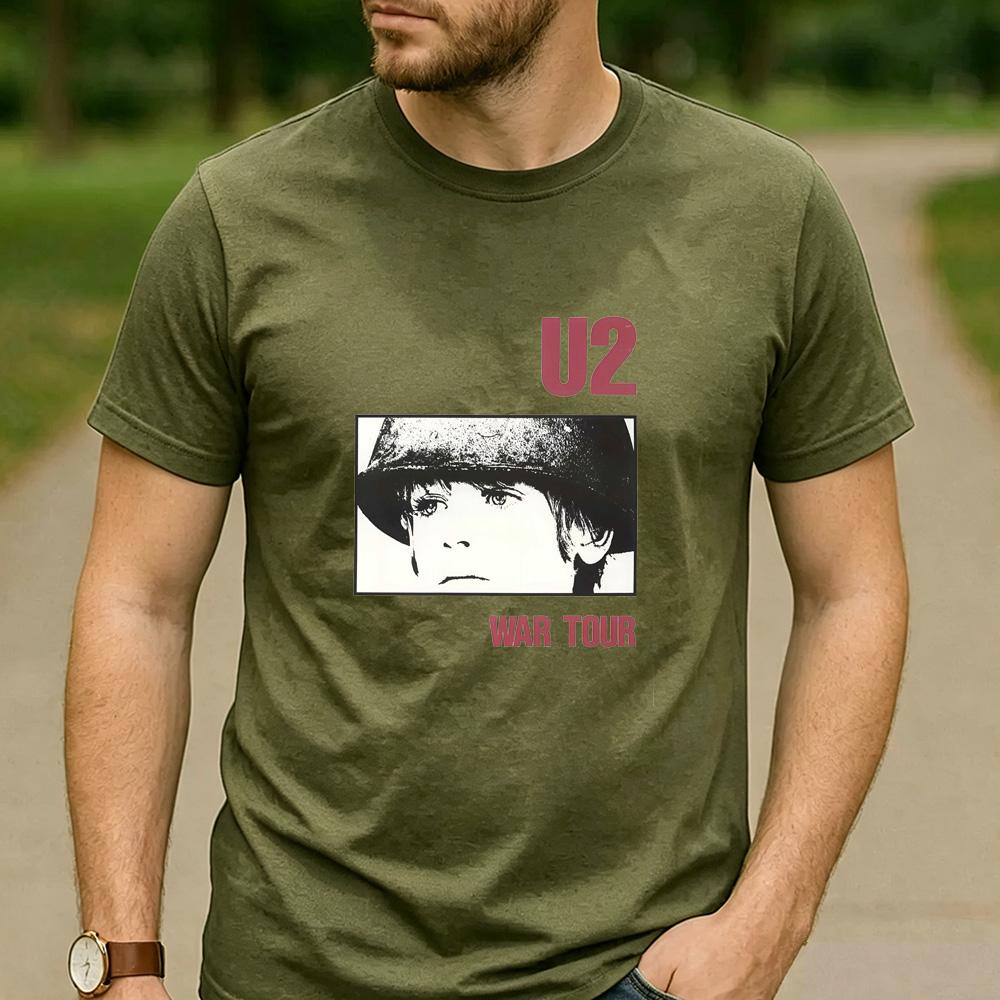 Винтажная футболка с графикой U2 War Tour, унисекс, хлопок, короткий рукав, для фанатов рок-группы, повседневная футболка, праздничный подарок