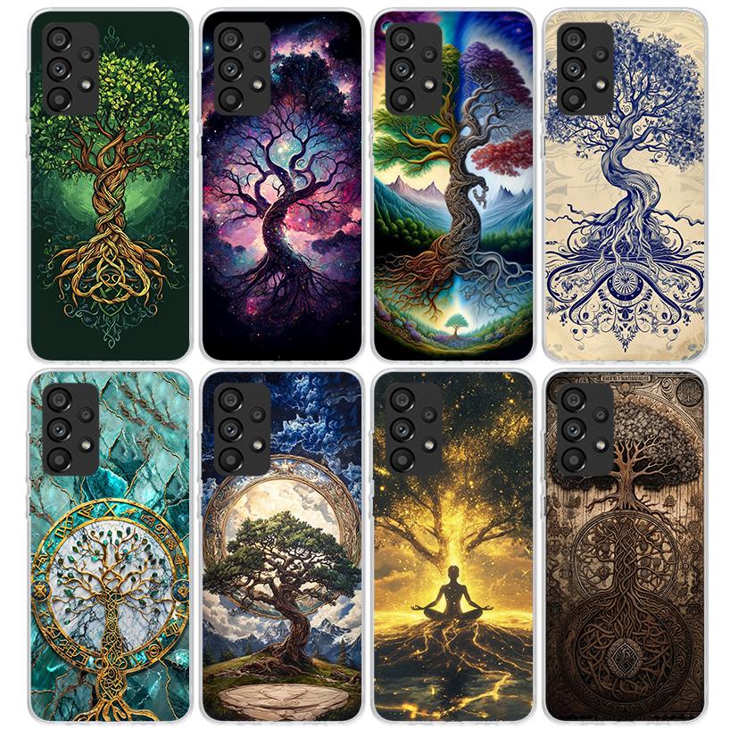 Tree of Life Space Phone Case For Samsung Galaxy A52 A51 A50S A32 A22 A12 A02S A72 A71 A31 A70 A30S Note 20 Ultra 10 Plus S10 Ga