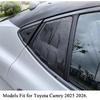 Rifoda for New Camry Window Louvers Air Vent Scoop Shades Cover Blinds Fit for Toyota Camry 2025 2026 Rear Side Window Louvers Decoration Trims ABS
