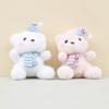 Adorable Plush Teddy Bear Keychain Cute Soft Stuffed Animal Toy With Hat