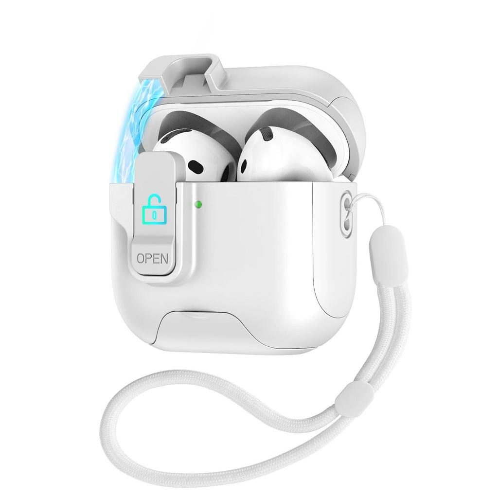 Чехол для Airpods 4 Чехол Магнитная защелка Колпачок Держатель для телефона Чехлы Беспроводные наушники для Airpods 3 Pro 2 1 Pro2 Чехлы с ремешком