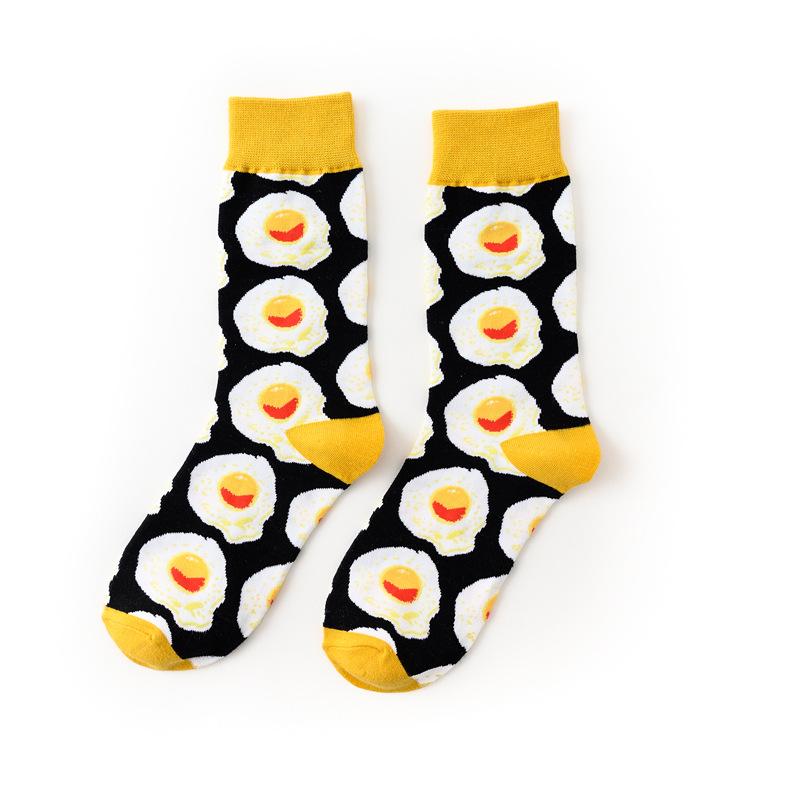 Women Socks Japanese Cotton Colorful Cartoon Cute Funny Sushi Hamburger Egg Avocado Socks for Girl