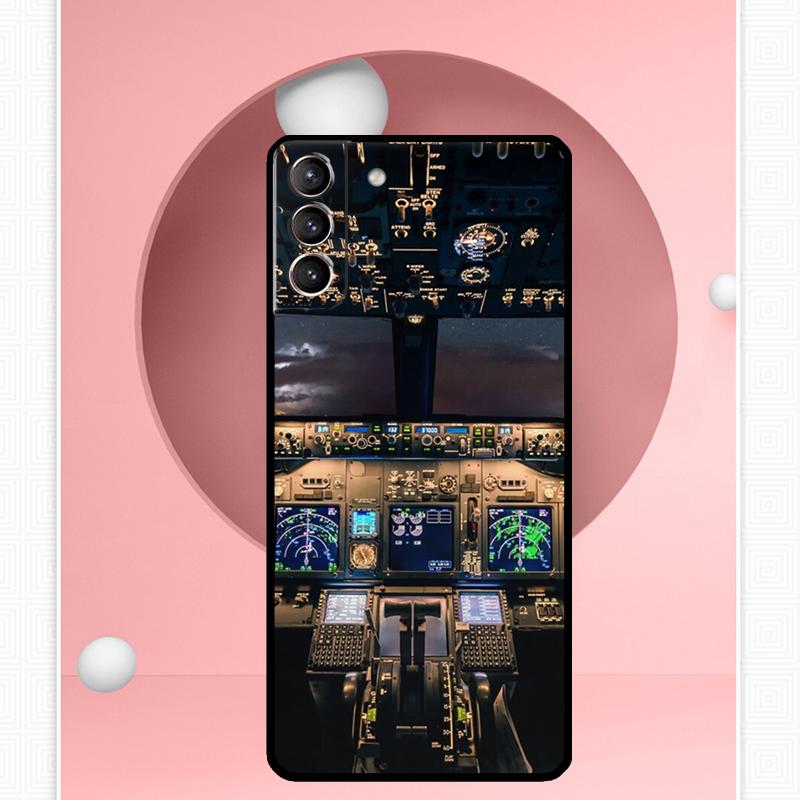 Flight Instruments Case For Samsung Galaxy S25 Ultra S21 S22 S23 S24 Ultra S9 S10 S20 Plus S25 FE Cover Funda